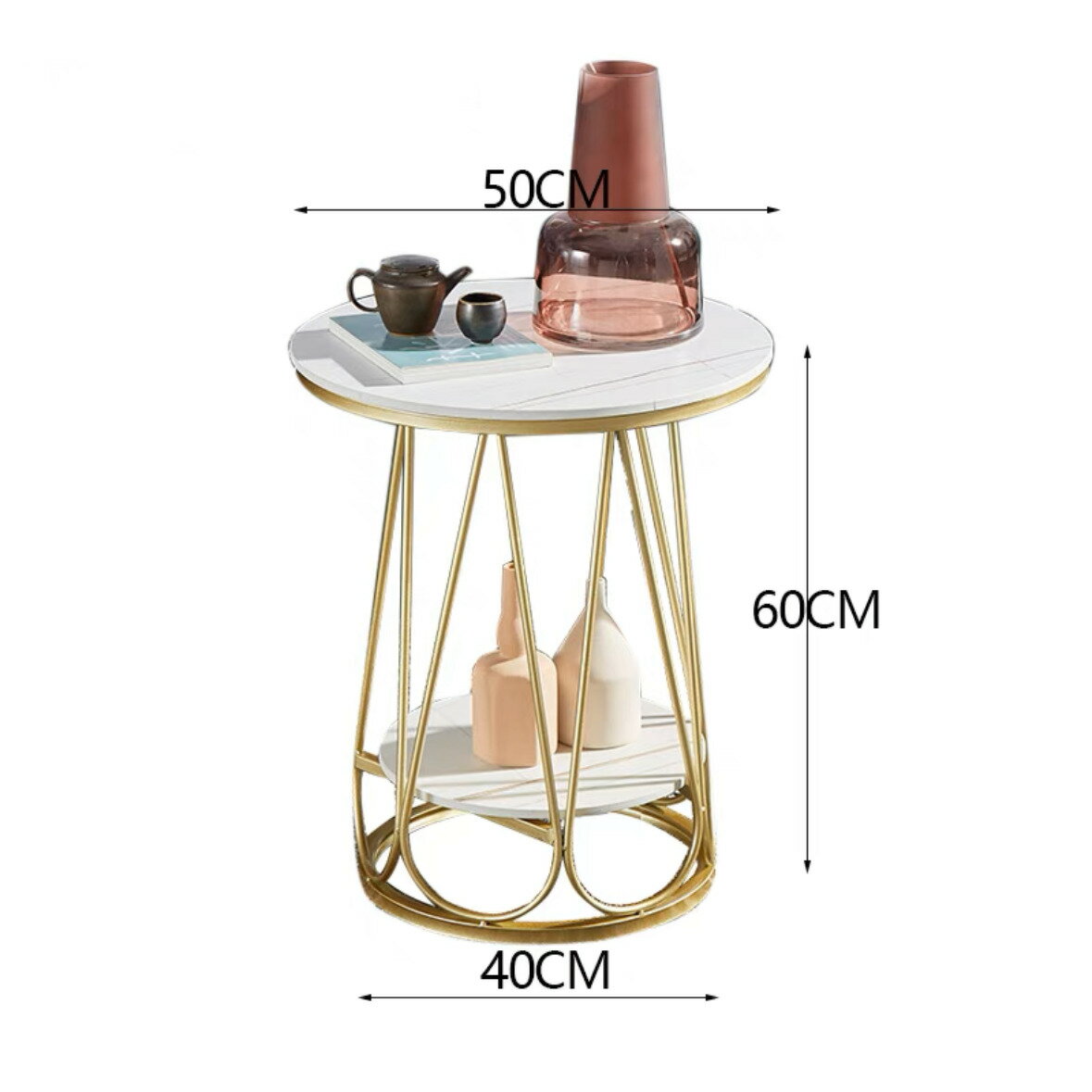 A062357ローテーブル ダイニングテーブル ミニテーブル.アンティーク センターテーブル 幅50cm [2]