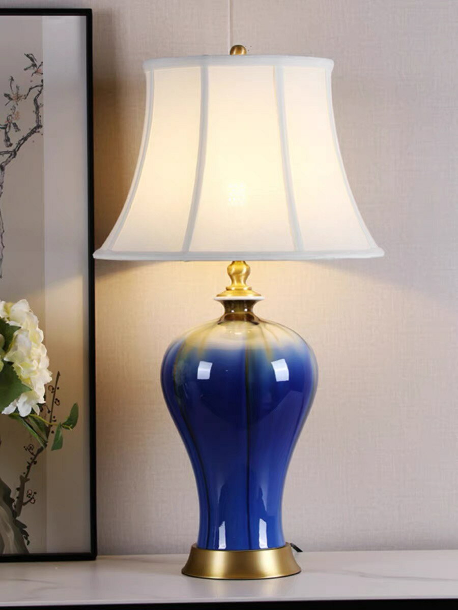A049313照明スタンドライト テーブルランプ デスクライト 卓上ステンド 高級陶器スタンド