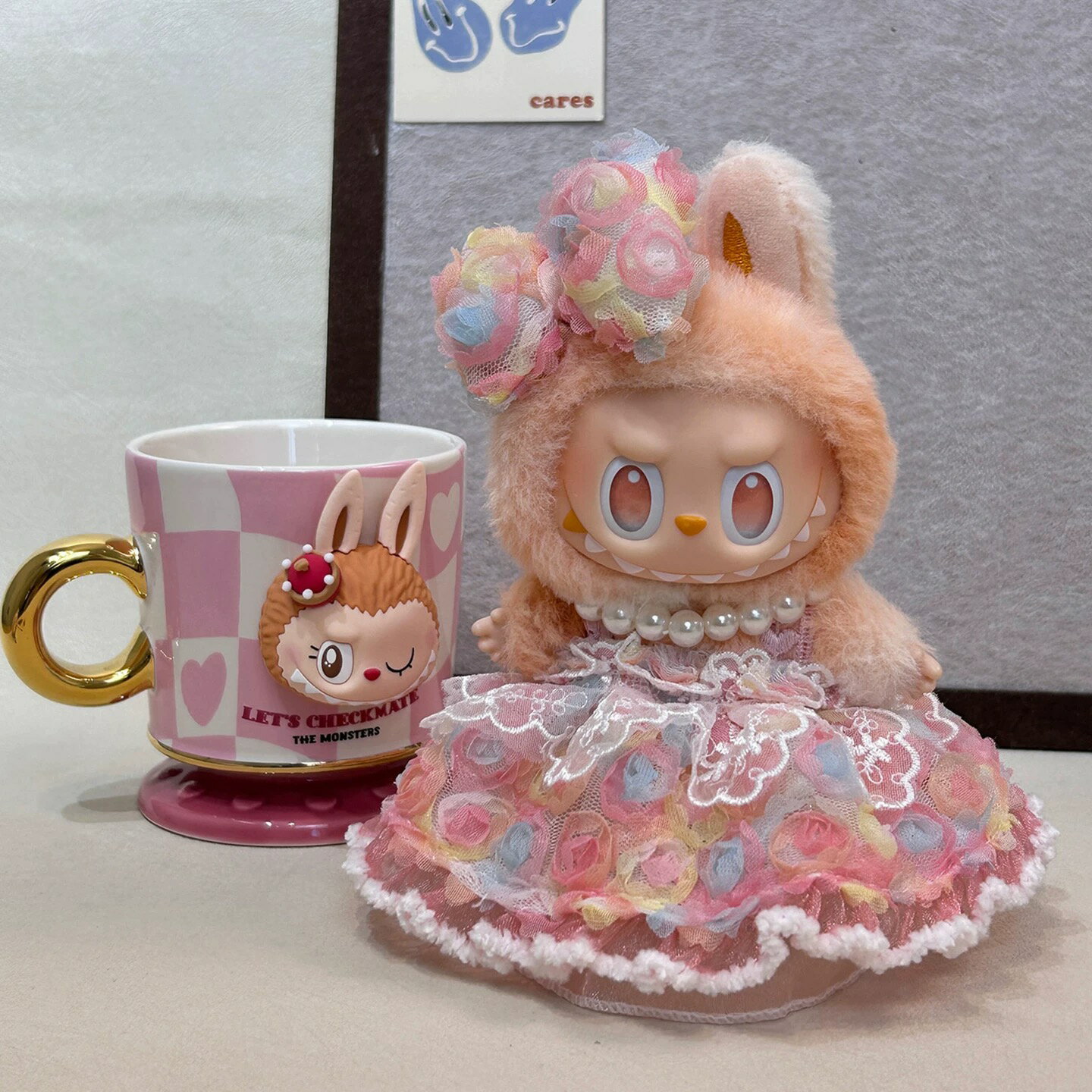 A034355新品3点セット labubuラブブぬいぐるみ服17cm着せ替え着ぐるみ