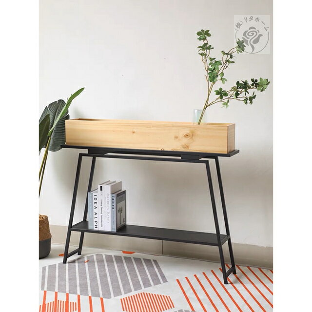 A014531サイドテーブル 電話台 コンソールテーブル 花台 玄関テーブル アンティーク調 [3]