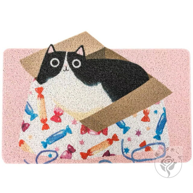 ラグマット 泥落とし 洗える 玄関マット 屋外 屋内 カーペット 猫柄雑貨
