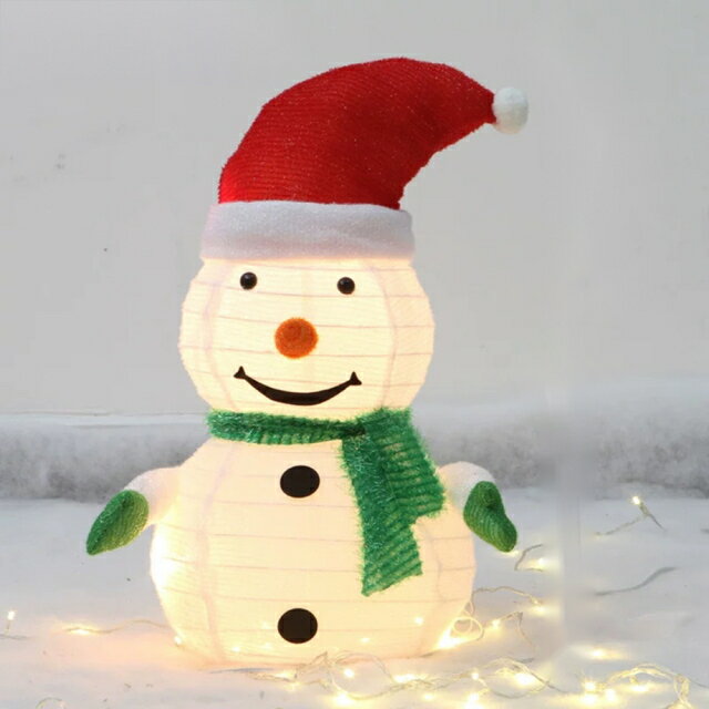 A014643ガーデンライト 置物クリスマス サンタ 雪だるま　屋外 クリスマス装飾 庭飾り
