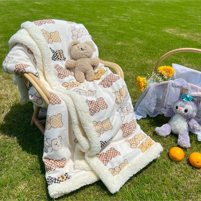 A015072可愛い 毛布 ブランケット ひざ掛け かけ布団100x150 暖かい