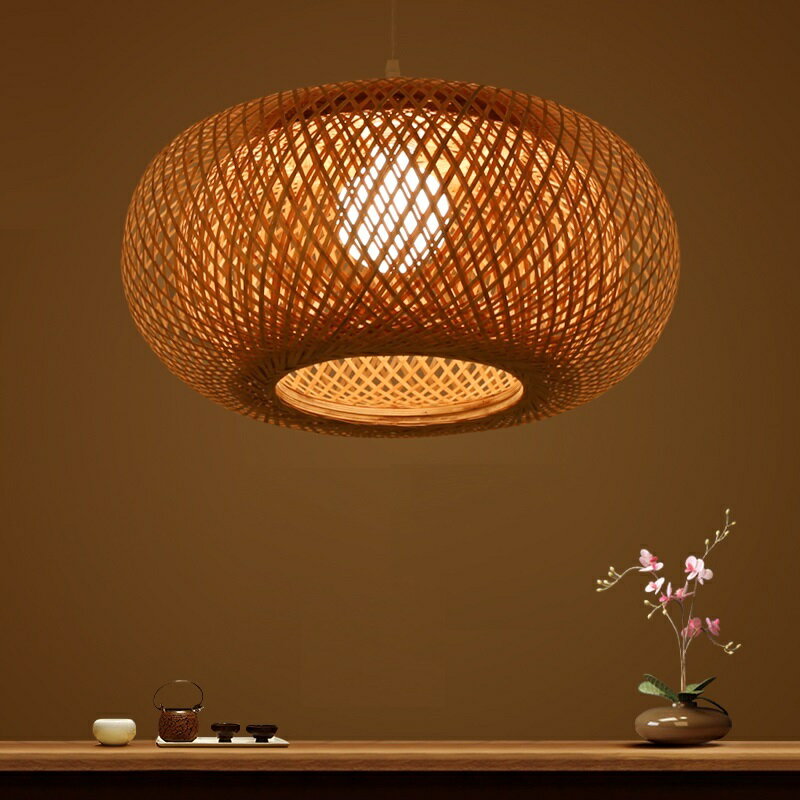 L80籐.ペンダントライト．洋風照明　シャンデリア　北欧デザイン シーリングライト不可 天井照明 1灯 電源直結タイプ