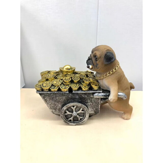 A015190犬型 灰皿 植木鉢 イヌ サングラス小物入れ パグ雑貨 置物 PUG [3]