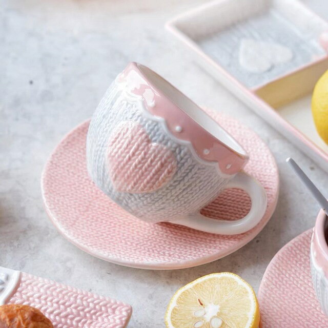 A015266ティー・コーヒーカップセット カップ＆ソーサー4客セット ．陶磁器ティーセット