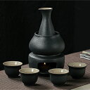 A015447酒器7点セット 陶器 酒燗器付き 徳利 熱燗 冷酒 高級感 清酒用 酒器セット