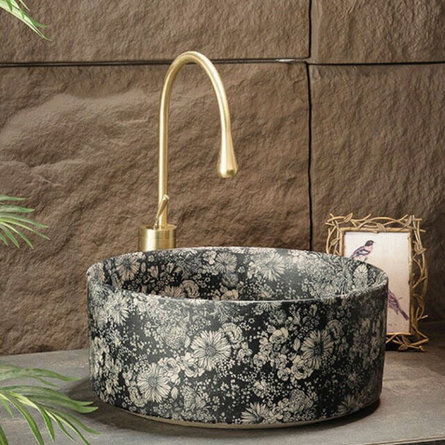 高級洗面台 洗面ボウルセット 洗面ボール 陶器 手水鉢 手洗い鉢 洗面器