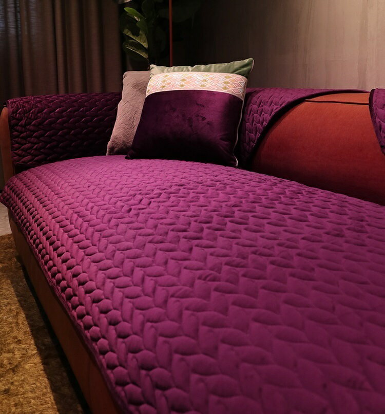 Sofa Covers - A050366SO60ソファーシート ソファーカバー フランネル サイズオーダー可能 滑りどめ生地 3点セット