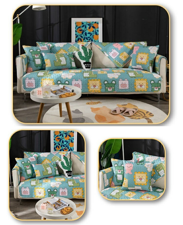 A051016SO112ソファーシート ソファーカバー シーズン通用タイプ サイズオーダー可能 滑りどめ生地 3点セット