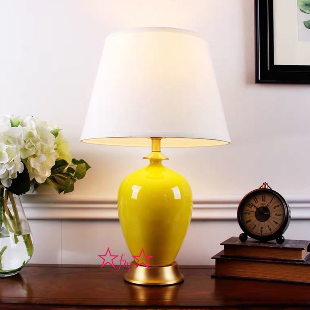 A000181照明スタンドライト テーブルランプ デスクライト. 高級陶器卓上ステンド 高さ62cm [2]