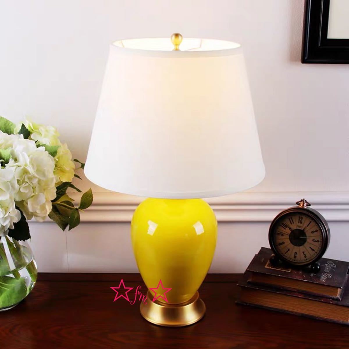 A000181照明スタンドライト テーブルランプ デスクライト. 高級陶器卓上ステンド 高さ62cm [3]