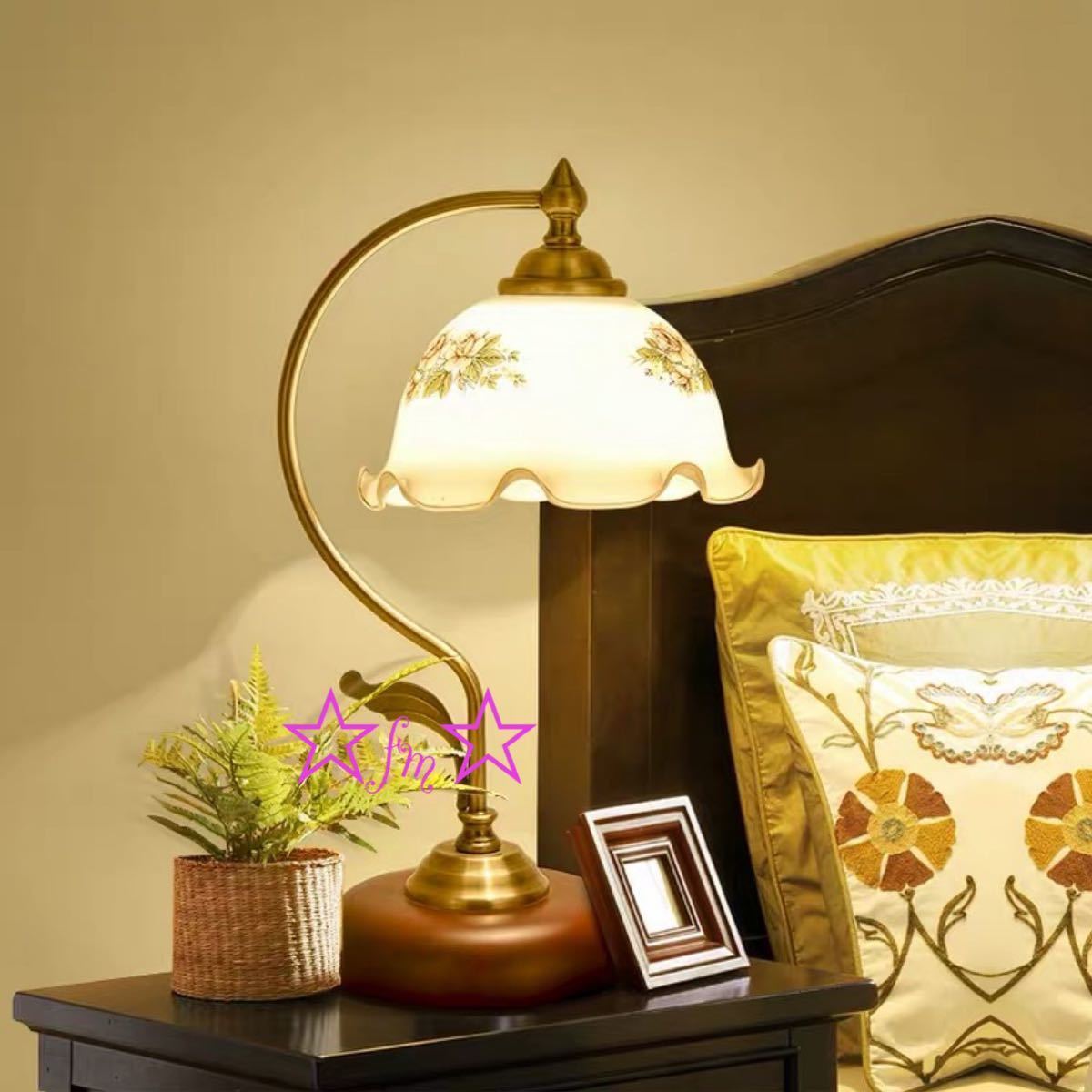 A000204照明スタンドライト テーブルランプ デスクライト． 高級卓上ステンド 高さ43cm