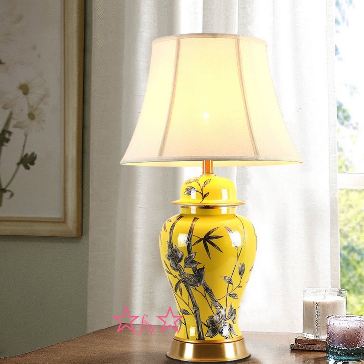 A049230照明スタンドライト テーブルランプ デスクライト 卓上ステンド 高級陶器スタンド