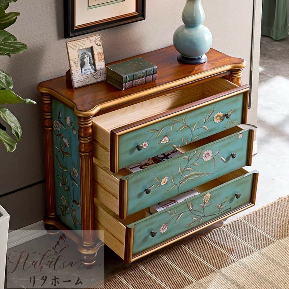 A049280ベッドサイドテーブル 置台 .高級サイドテーブル ナイトテーブル 高級飾り