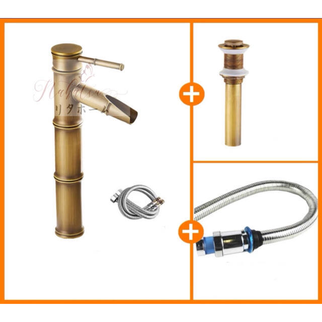 A000483高級洗面台 洗面ボウルセット洗面ボール 陶器 手水鉢 手洗器蛇口 排水金具付き