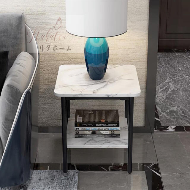 A000600飾り台 人造大理石ローテーブル ．リビングテーブル センターテーブル サイドテーブル