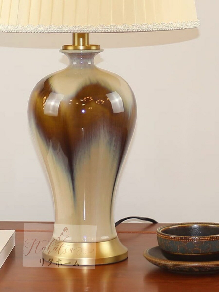 A049315照明スタンドライト テーブルランプ デスクライト 卓上ステンド 高級陶器スタンド