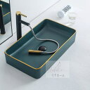 A000717高級洗面台 洗面ボウルセット .洗面ボール 陶器 手水鉢 蛇口 排水金具付き