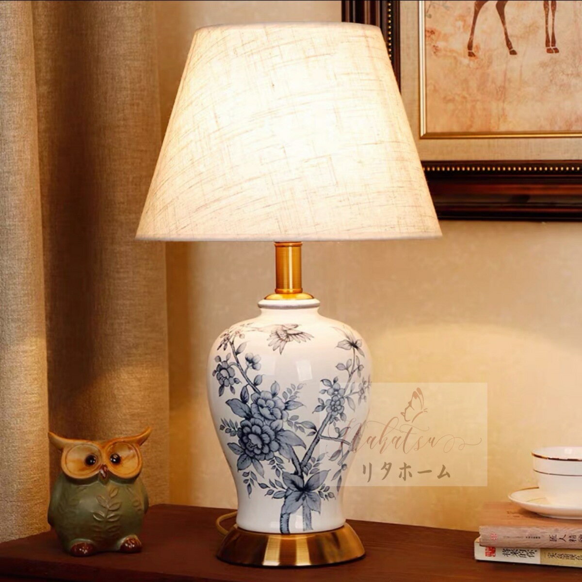 Orchid Lamps - A049321照明スタンドライト テーブルランプ デスクライト 卓上ステンド 高級陶器スタンド