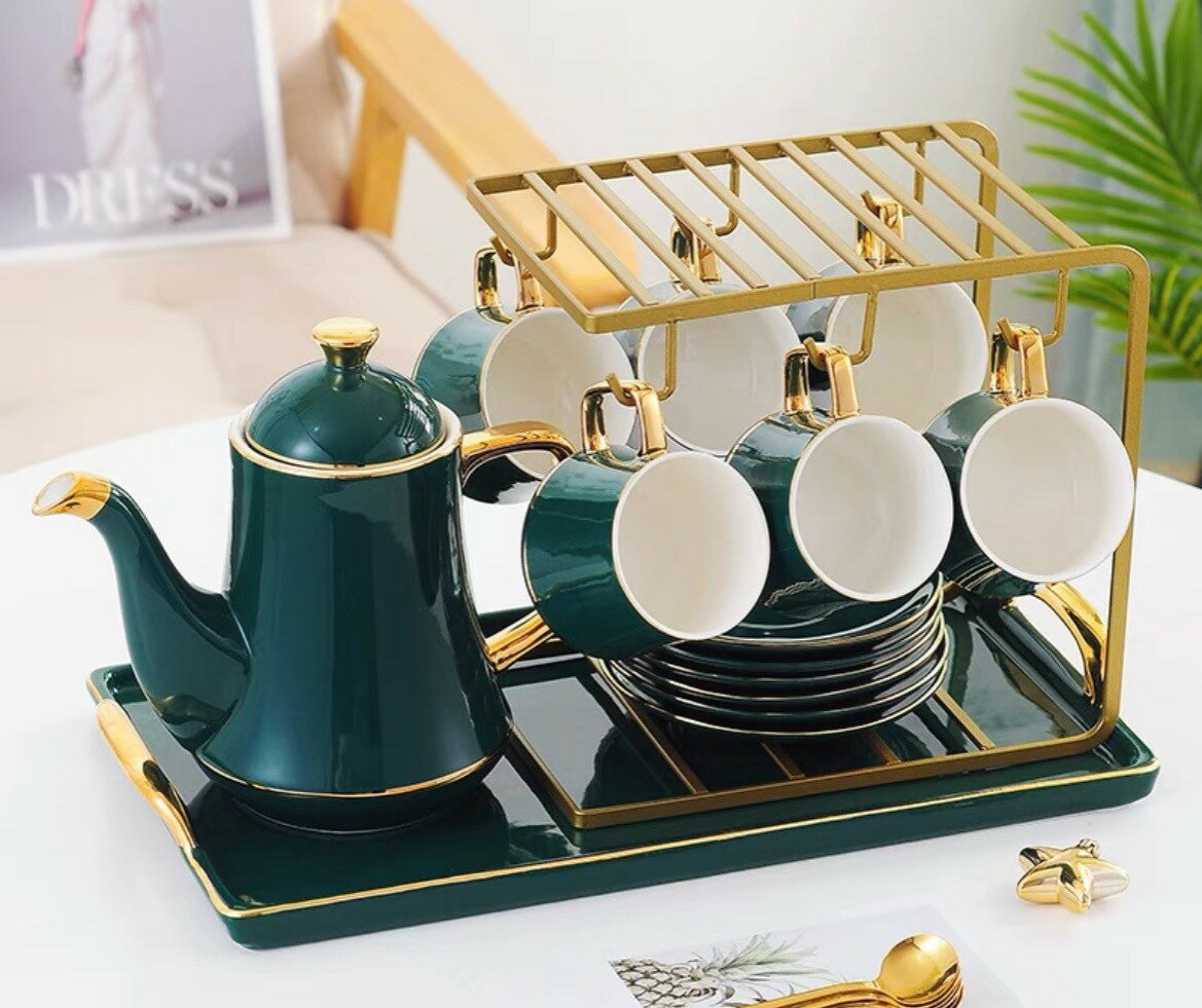 A049378高級ティーカップ＆ソーサー 6客セット 陶器．食器 お皿