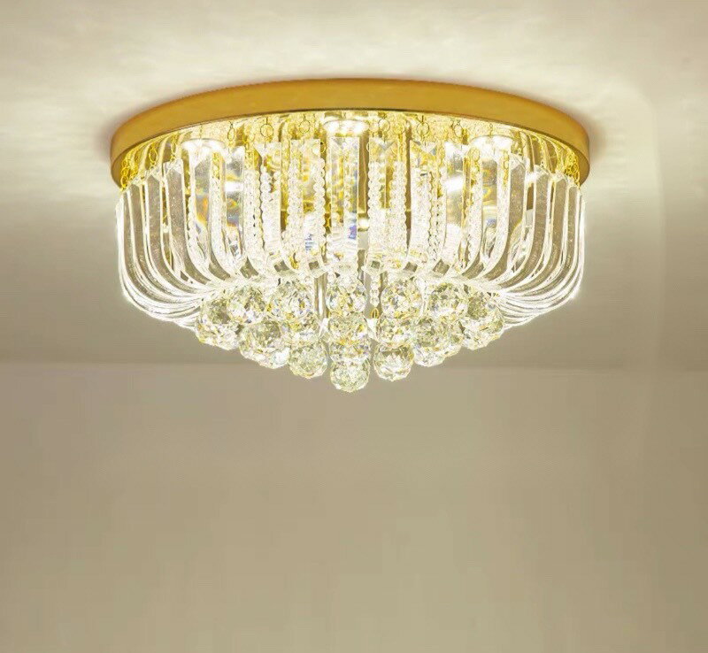 A049405水晶シャンデリア LED ペンダントライ トランプ 天井照明 クリスタルクリア 50cm 電源直結タイプ