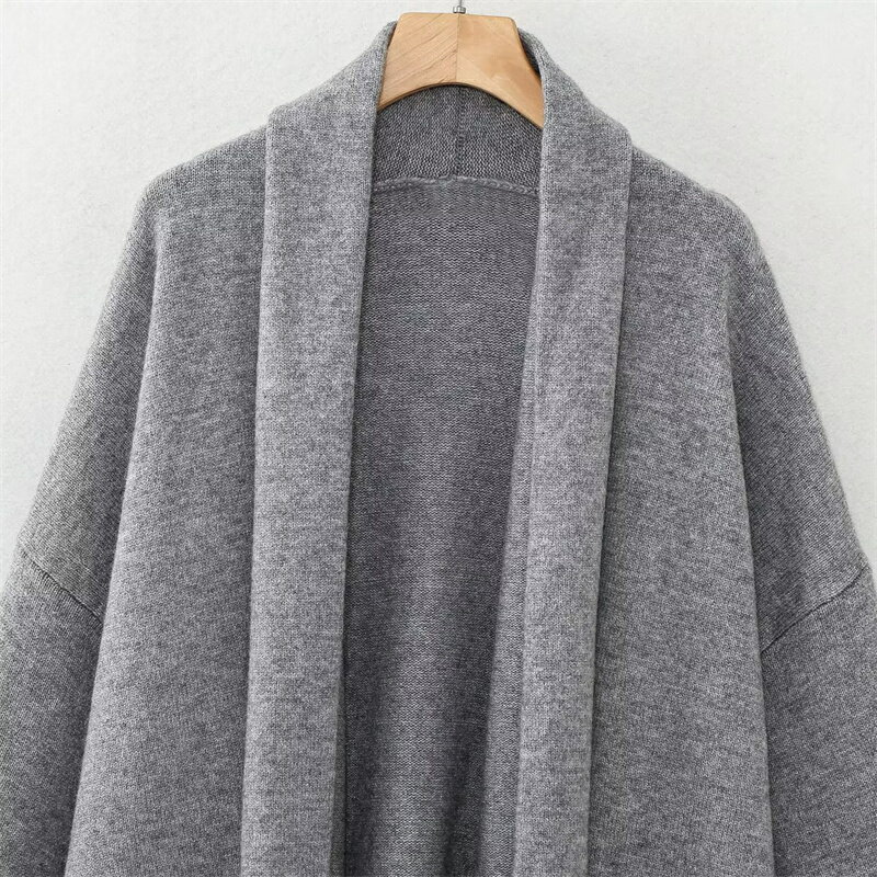ロングカーディガン ニットカーディガン 秋冬 長袖 ロングコート ロング コート ア...