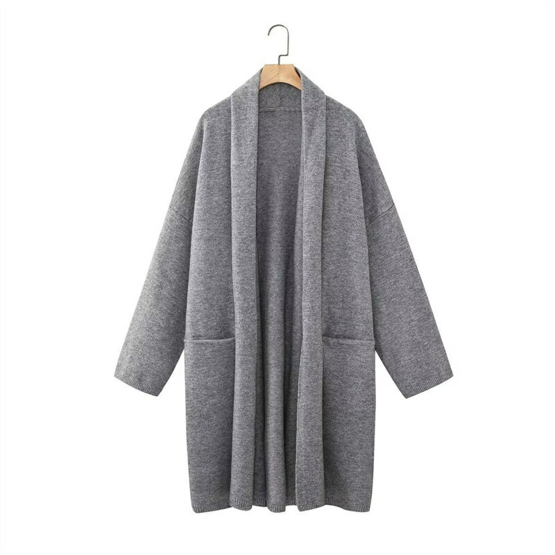 ロングカーディガン ニットカーディガン 秋冬 長袖 ロングコート ロング コート ア...