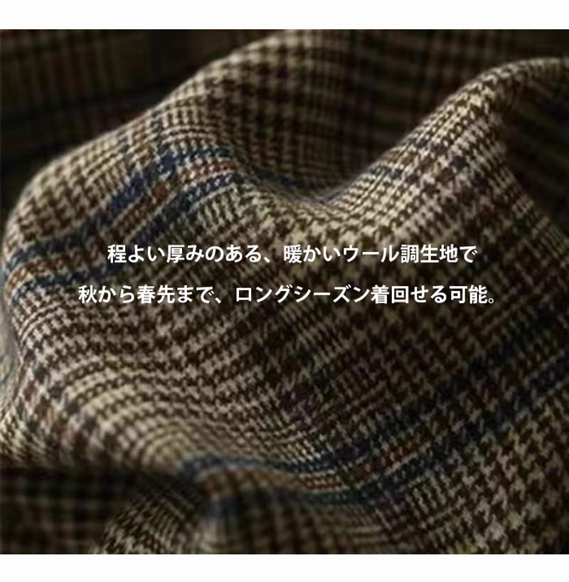ガウチョパンツ ワイドパンツ レディース 秋冬 ウール調 パンツ チェック フィエク...