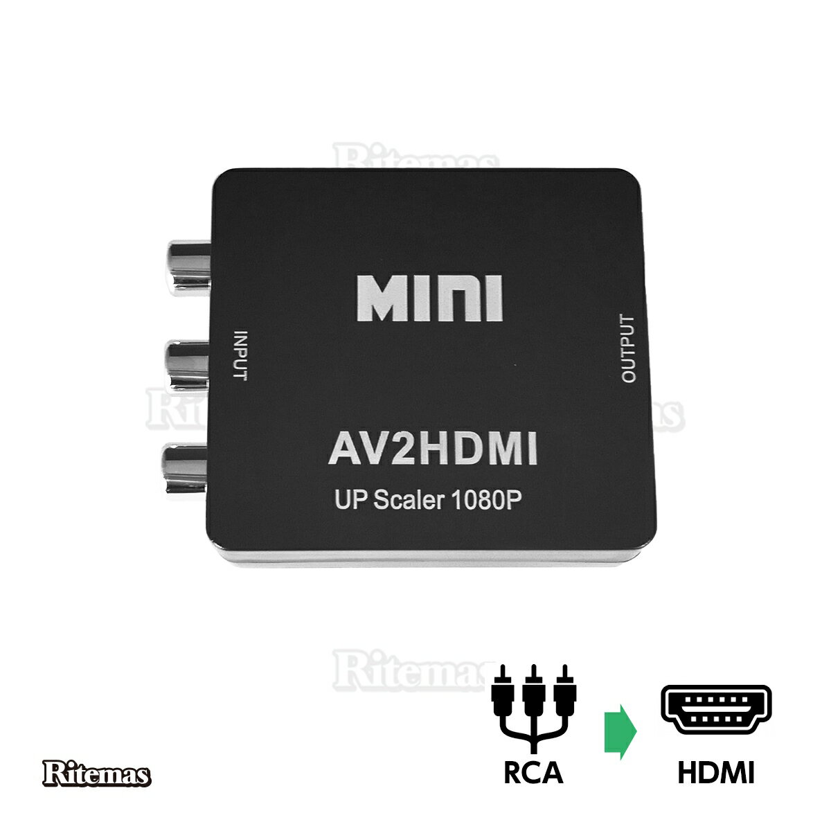 RCA to HDMI変換コンバーター 変換器 コンバーター アダプター コネクター AV to HDMI コンバーター AVケーブル 変換…