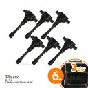 イグニッションコイル エルグランド PE52 PNE52 VQ35DE ティアナ J32 VQ25DE ティアナ PJ32 VQ35DE 22448-JA10A 6本 日産 igc012-6
