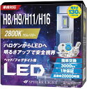 スフィアライト 車用 LEDヘッド/フォグライト H8/H9/H11/H16 HB3/HB4 2800K/イエロー 明るさ3000lm 車検対応 SLASH SPHERELIGHT 1年保証 SLASH11028 SLASHB028