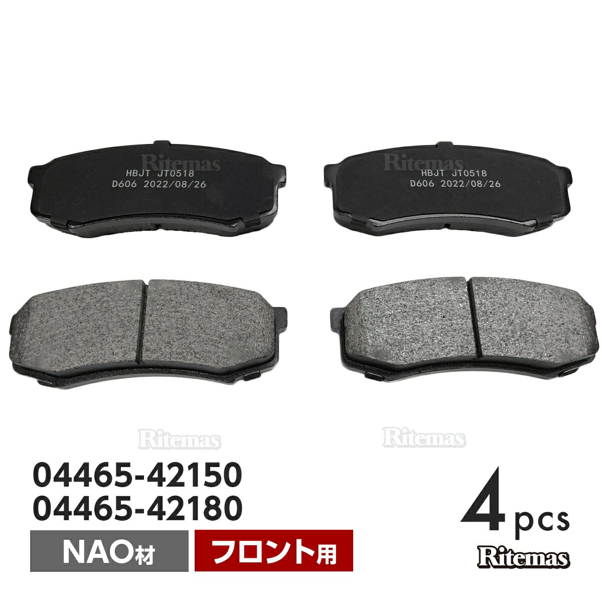 フロント ブレーキパッド トヨタ マークXジオ ANA10 ANA15 GGA10 フロント用 ディスクパッド 左右set 4枚 H19/9～ 04465-42150 04465-42180