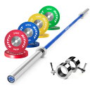 RITFIT オリンピック バーベルセット ベンチプレス ダンベルセット バーベルシャフト+競技用ウェイトプレートセット 100kg 直径50mm デッドリフト...