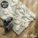 玄関マット 室内 おしゃれ 約 50×80cm [ 小さめ 滑り止め付き 屋内 室内玄関マット 小さい サイズ かわいい オシャレ 厚手 高級感 幅80cm ナ...