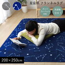 ラグ フランネル 星柄 ホットカーペットカバー 3畳 洗える 200×250 