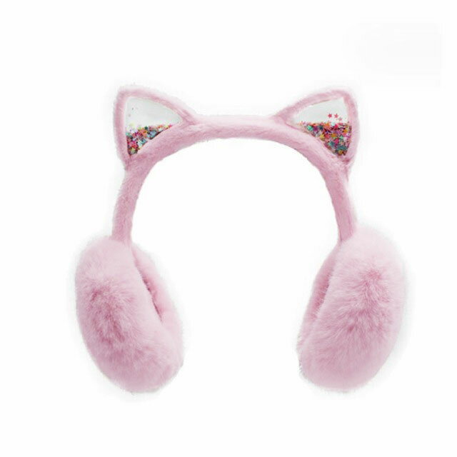 キッズ 耳あて 耳あて 子供用 折りたたみ イヤーマフ 女の子 もこもこ ふわふわ 猫耳付き 耳付き ネコ ジュニア みみあて 耳当て 防寒 あたっか 耳カバー ファー 暖かい コンパクト かわいい 通学 通園 ボア素材