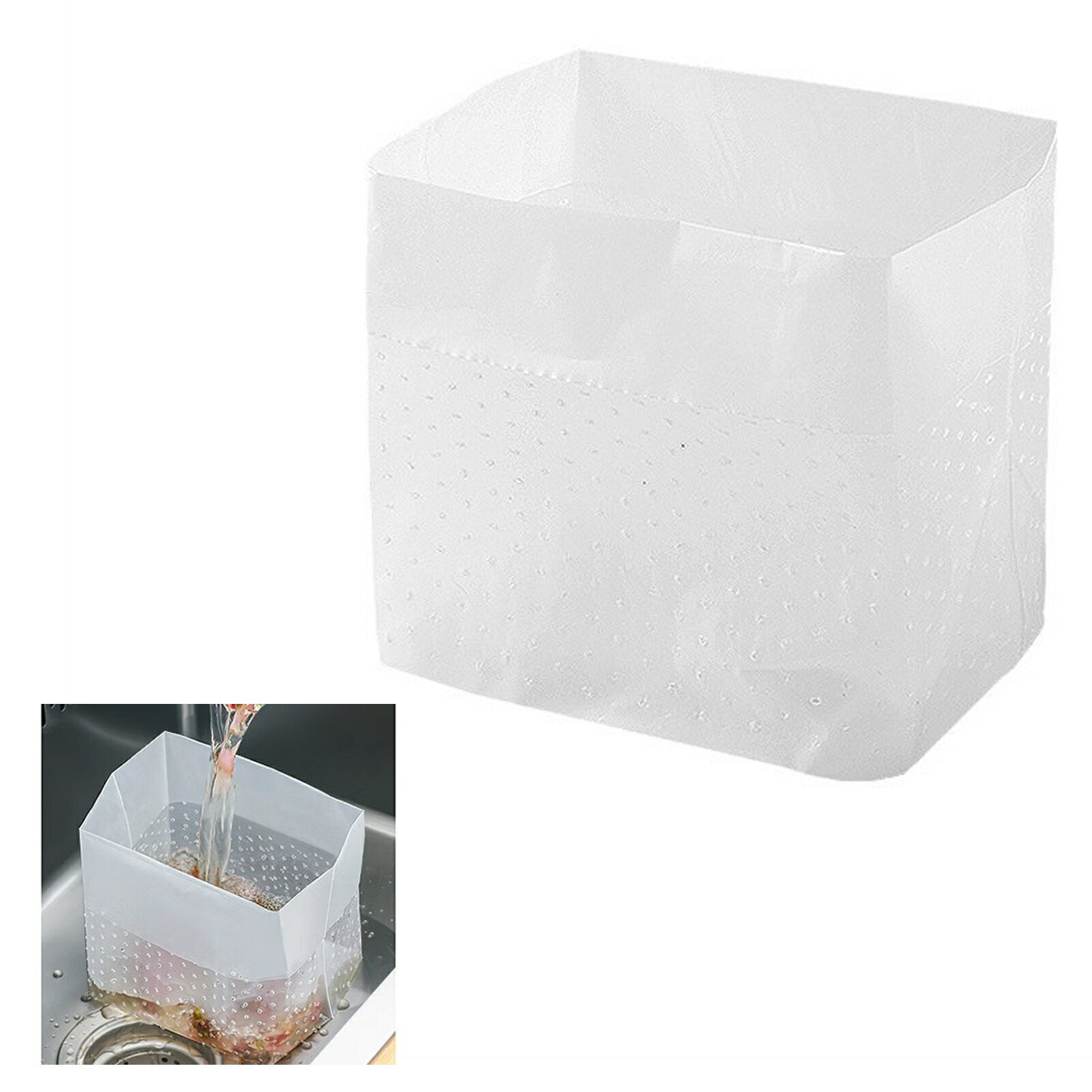 シンク用 水切り袋 使い捨て ゴミ袋 生ゴミ 三角コーナーいらず シンクに広げて置くだけ 自立 キッチン 150枚セット