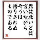 名言「死は救いとは言いながら、そうは悟りきれぬものである」手書き書道色紙額/受注後の毛筆直筆(大佛次郎 名言 死 救い 悟り 哲学 人生観 生と死 日本文学 大佛次郎 名言 格言 座右の銘 プレゼント 贈り物 お祝い 偉人 グッズ 心に響く ~