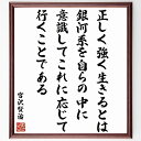 宮沢賢治の名言「正しく強く生きるとは銀河系を自らの中に意識してこれに応じて行くことである」手書き書道色紙額/受注後の毛筆直筆(生き方 意識 宮沢賢治 名言 宇宙...