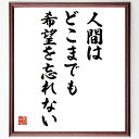 山田風太郎の名言「人間はどこまでも希望を忘れない」額付き書道色紙／受注後直筆（山田風太郎 名言 偉人 座右の銘 壁掛け 贈り物 プレゼント 故事成語 諺 格言 有名人 人気 おすすめ）