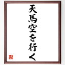 名言「天馬空を行く」手書き書道色紙額/受注後の毛筆直筆(天馬空を行く 名言 意味 解釈 使い方 例文 日本語 格言 ことわざ 人生の教訓 名言 格言 座右の銘 ...