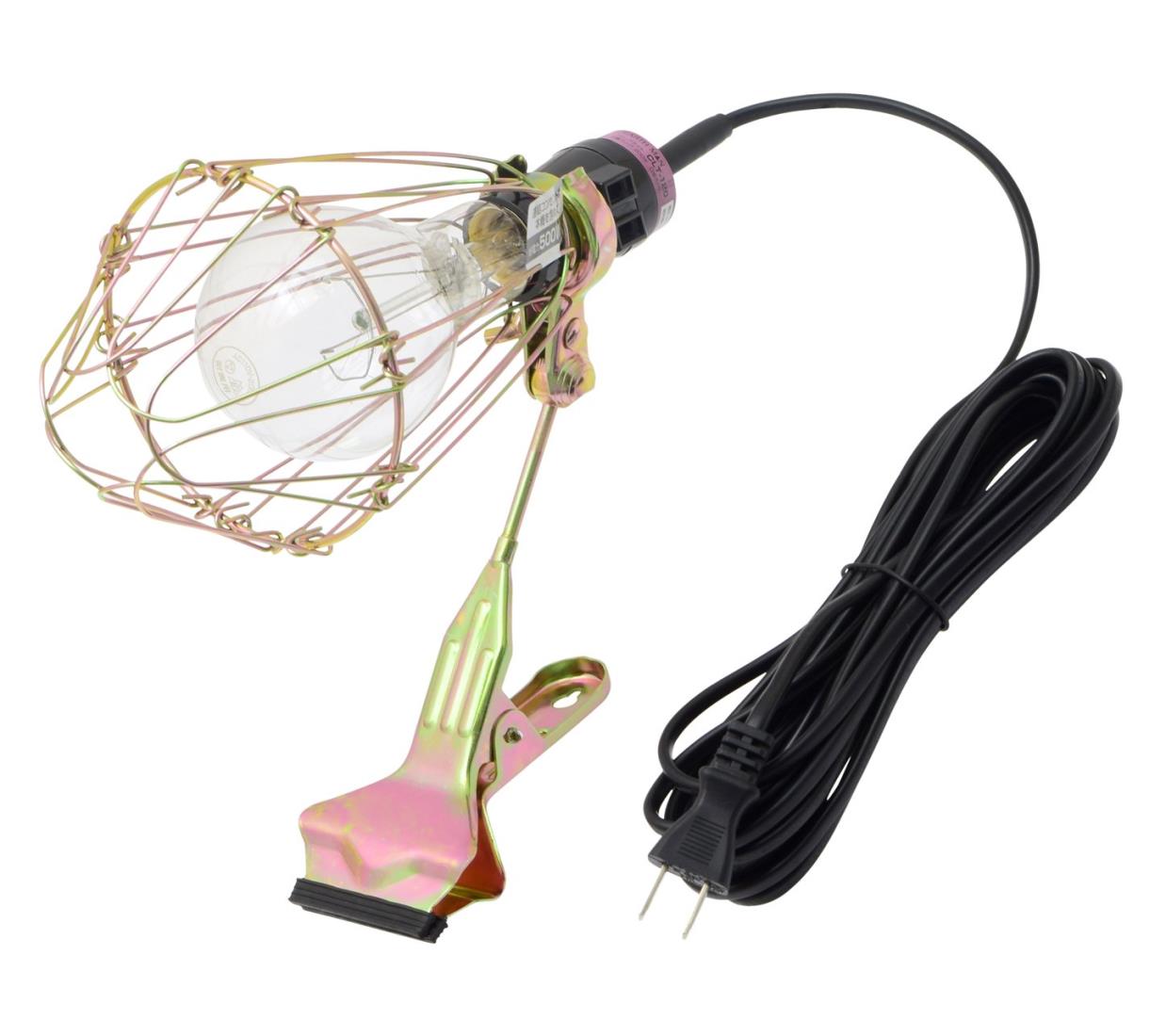 高儀(Takagi) EARTH MAN クリップライト 200W 耐震球 CLT-120【連結コンセント付】【口径E26】【照射角度調整】作業用 工事用 現場 ライト 照明 投光器 植物育成 たかぎ TAKAGI