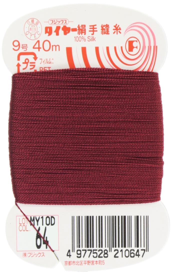 フジックス タイヤー 【絹手縫い糸】 9号 40m col.64