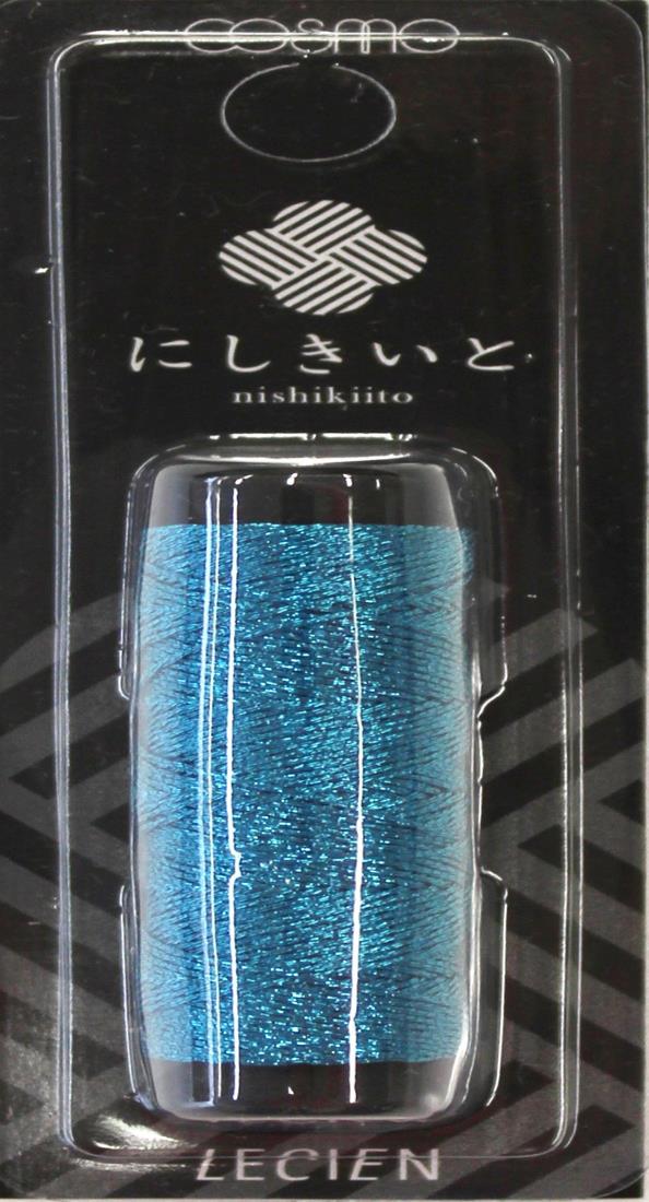 cosmo にしきいと ラメ 刺しゅう糸 20m巻 col.6 浅葱 あさぎ No.77