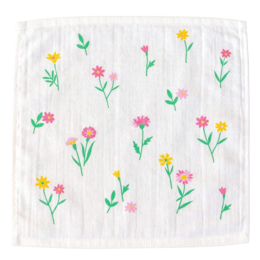 オカ(OKA) イヤなニオイのしない かわいいふきん 野の花 約30cm×30cm(除菌生活 抗菌 防臭 銀イオン)