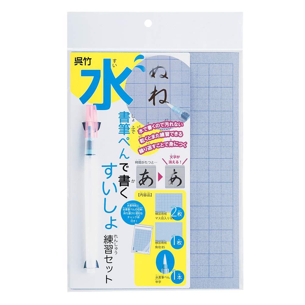 呉竹 筆ペン 水書 練習セット KN37-51