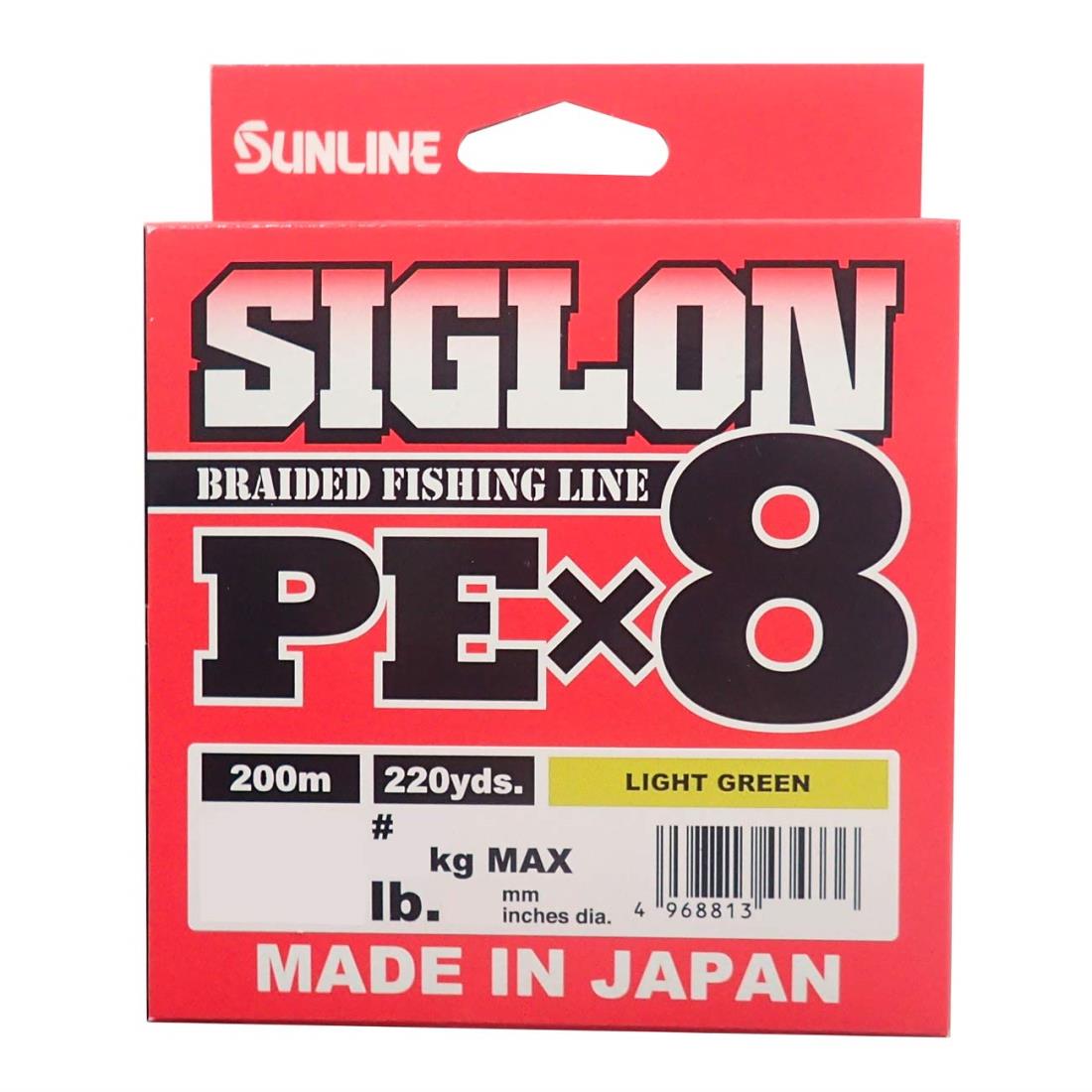 サンライン(SUNLINE) ライン シグロン PEx8 200m ライトグリーン 0.4号 6LB J