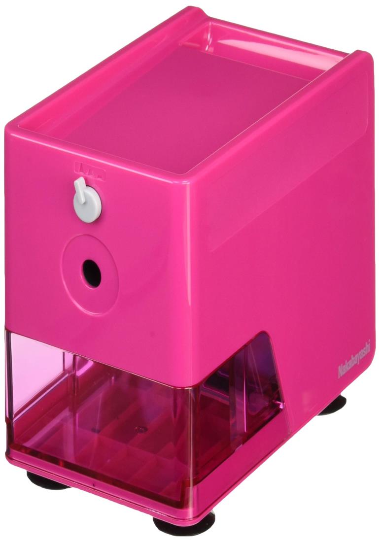 ナカバヤシ 電動鉛筆削り スリムトレータイプ DPS-601KP ピンク