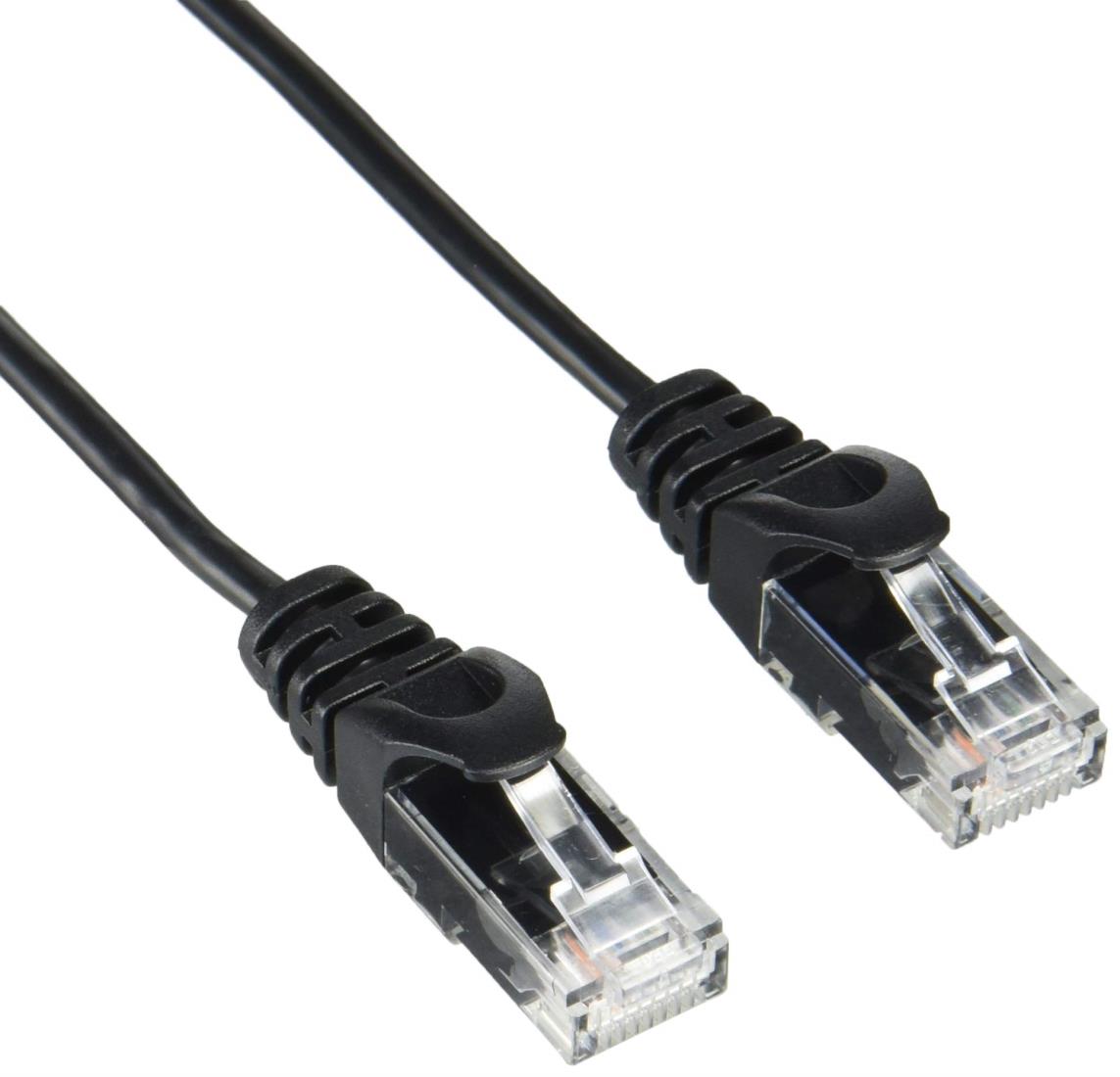 グリーンハウス カテゴリー6 スリムLANケーブル 15m ブラック GH-CBESL6-15MK